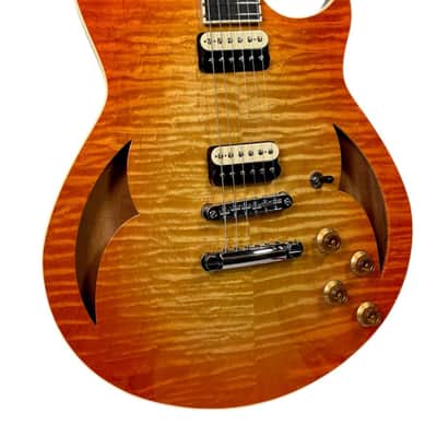 Marchione 59 Burst Semi Hollow Body 2022 Cherry Burst w/ Premium Calton HSC, NEW (Authorized Dealer) image 5