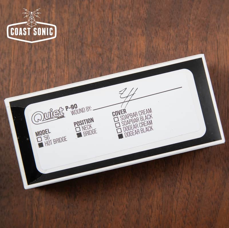 Mojotone Quiet Coil P-90 Dogear Hot Bridge Pickup - Black image 1
