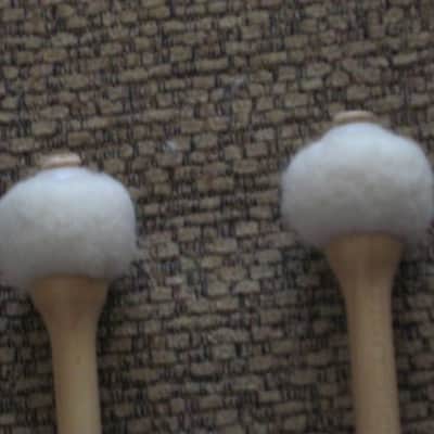 ONE pair new old stock Regal Tip 601SG, GOODMAN # 1, TIMPANI MALLETS HARD, inner wood core covered with first quality white damper felt, hard rock maple haandles / shaft (includes packaging) image 12