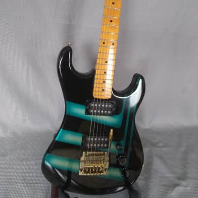 Kramer Pacer 1982 Black/Blue Pipes/Maple image 4