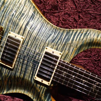 2009 PRS Modern Eagle II Faded Blue Jean, Dalbergia Rosewood Neck image 3