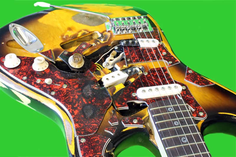 End of the Road Brown Sunburst - looks smashed but plays perfectly image 1