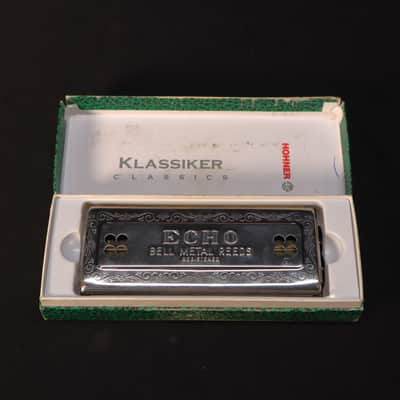 Hohner 56/96 Echo Harp Tremolo Harmonica - Key of C & G 2010s - Silver image 8