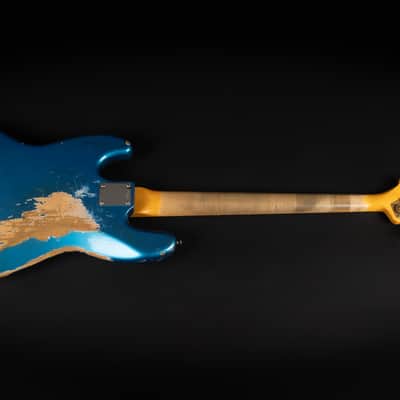 2014 Fender Custom Shop '64 Jazz Bass Heavy Relic - Lake Placid Blue with Matching Headstock | USA 1964 Vintage Reissue 4-String | CoA OHSC image 10