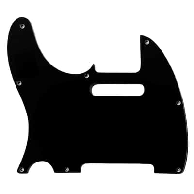 PG-0562-L33 Lefty Black 3-ply Pickguard for Standard Fender Telecaster/Tele