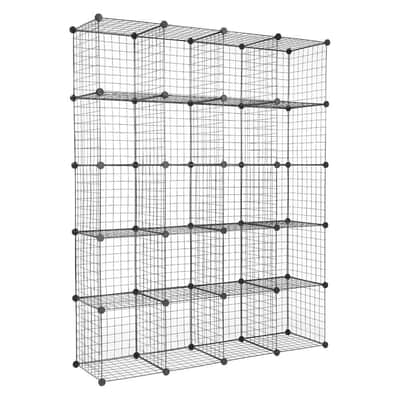 70" Modular Wire Cube Organizer – 20-Cube Metal Grid Storage for Music Gear, Studio Equipment & Creative Spaces image 5