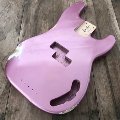 FRANCHIN Jupiter bass body Relic Aged Burgundy Mist Metallic 100% Nitro Lacquer Basswood Precision-Style Made in Italy - Stock piece #23120726 imagen 3