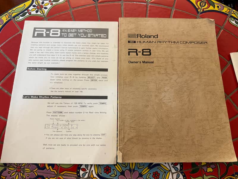 Roland R-8 Human Rhythm Composer Original Manuals image 1