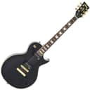 Vintage Reissued Series, Set Neck, V100PBB Carved Mahogany Top, 2/W90 Pickups, Gloss Black