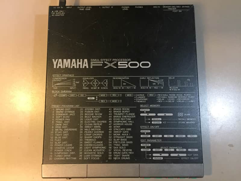 Yamaha FX500 Guitar Digital Multi Effects Processor Multi-Effects