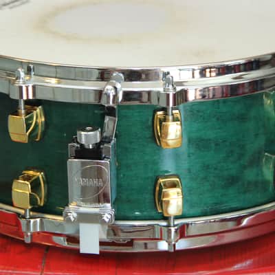 Yamaha Maple Custom Torquoise snare 14x5.5 image 4