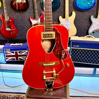 Gretsch G5034TFT Rancher Bigsby B70 G Fileditron Pickup Savannah Sunset image 3