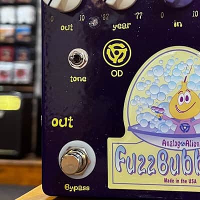 Analog Alien FuzzBubble 45 Overdrive/Fuzz Guitar Effects Pedal image 2