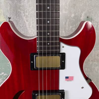 Harmony Comet with Rosewood Fretboard - Trans Red image 6