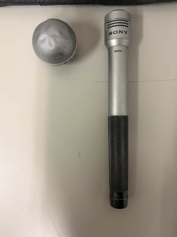 Sony F-113C ENG Field Microphone with AD-32 Wind Screen & Leather Case (Vintage) image 1