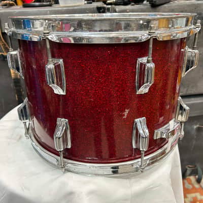 Rogers 10" deep X 14" head Marching Snare Drum (175-1265) 60's - Red Sparkle Bild 4