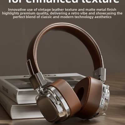 Retro Wireless Headphones – Active Noise Cancelling, Hi-Fi Bass, Bluetooth 5.3 image 2