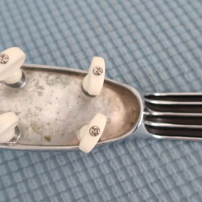 Vintage 1950s Dixie Ludwig Banjo-Lele Banjo Ukulele Very Rare All Metal Chrome Patent Pending Made In USA Banjolele image 8