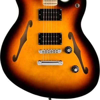 Squier Affinity Series Starcaster Semi-Hollow Electric Guitar, Maple Fingerboard, 3-Color Sunburst w/ Fender Play Card image 2
