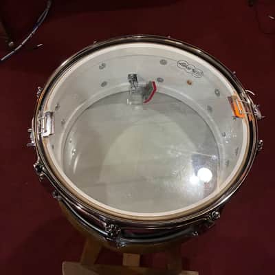 Ludwig LS908 Legacy Mahogany Jazz Festival Reissue 5.5x14" 8-Lug Snare Drum 2019 - Present - Vintage Black Oyster Pearl RINGO image 6