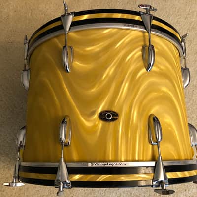 Slingerland Yellow Satin Flame 12/13/16/20 imagen 17