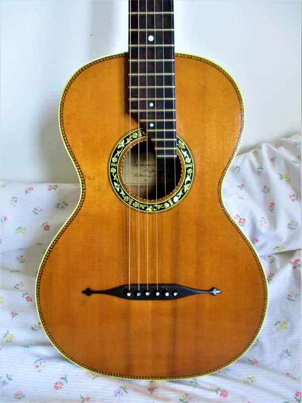 Julius Heinrich Zimmermann Leipzig No. 6  c1906 all solid Antique  parlor  romantic concert  guitar image 1