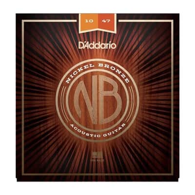 D'Addario NB1047 Nickel Bronze Acoustic Guitar Strings, Extra Light, 10-47 image 1