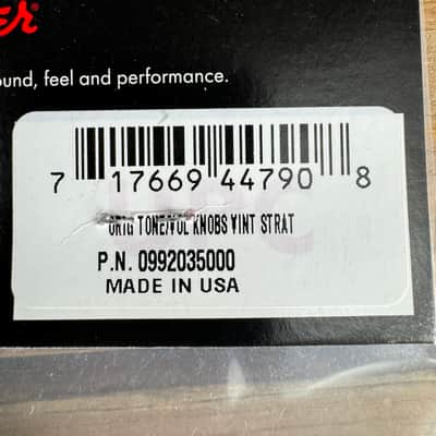 Real Life Relics Genuine Fender Strat Stratocaster Knobs 0992035000 - White Relic.  [DL9] image 2