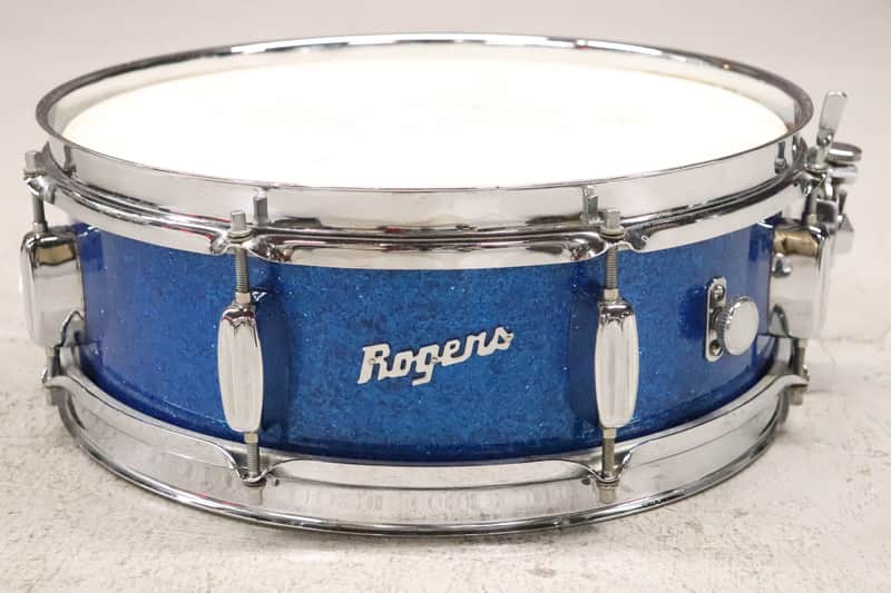 Rogers Holiday Powertone 5x14" Snare Drum Blue Sparkle Vintage 1960's Cleveland image 1