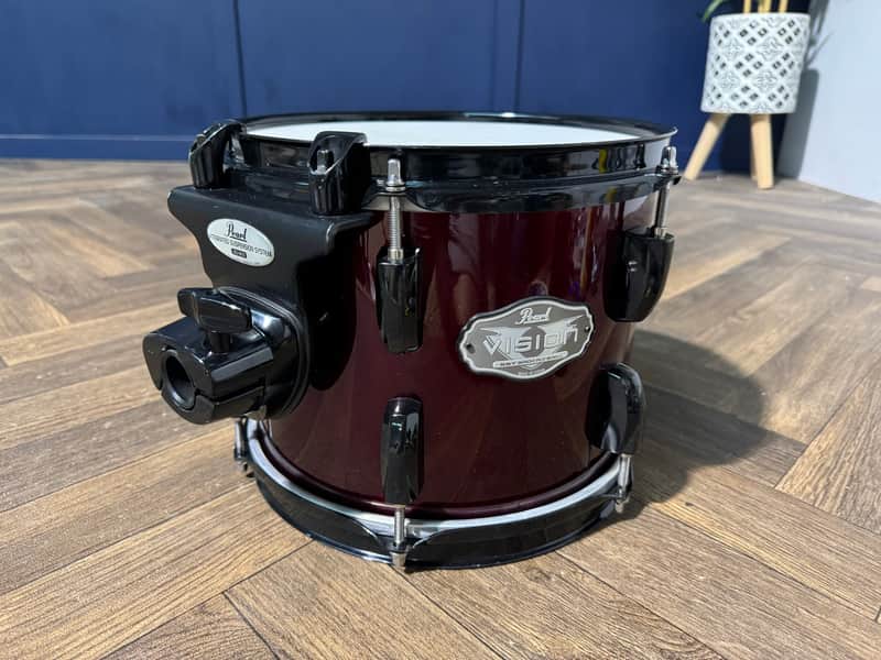 Pearl Vision Birch 10” x 8” Rack Tom Drum / Red #OB60 image 1