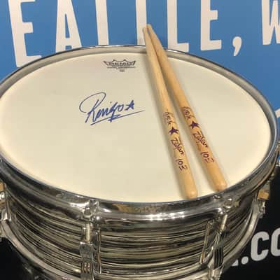 1963 Original Ludwig Black Oyster Pearl Drum Set, Signed Ringo-Beatle Spec Snare! Stage Played Sticks! Complete! Best Ringo Set Ever? image 2