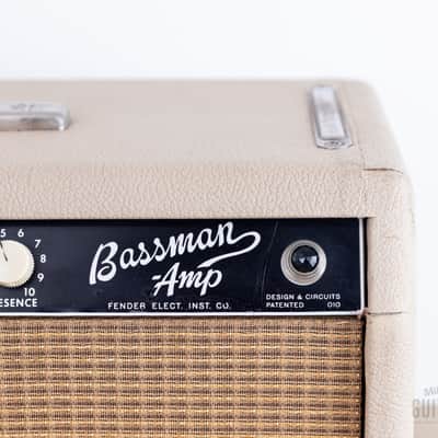 1964 Fender Bassman 6G6-B Tuxedo Brown Panel Blonde Vintage Piggyback Tube Amp, 100% Original w/ Oxford 12M6 image 3