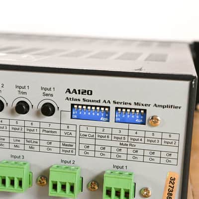 Atlas Sound AA120 6-Channel 120W Mixer Amplifier CG01Y07 image 10