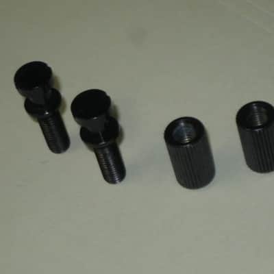 ONE pair of rarely used (rarely handled) Gibson BLACK GLOSS Finish STUDS (aka Mounting Pieces) and Black Finish ANCHORS (aka Inserts) for PTTP BLACK GLOSS Finish Stop Bar Tailpiece (Tailpiece NOT included) came off of a 2000 LP Gothic (NO guitar) image 11