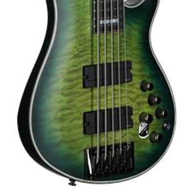 Schecter Daniel Firth Hellraiser Extreme 5 Bass Guitar Cthulu Burst image 8