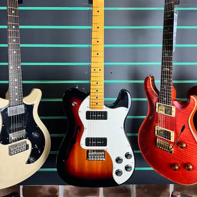 Fender Modern Player Telecaster Thinline Deluxe 3-Colour Sunburst 2014 Electric image 2