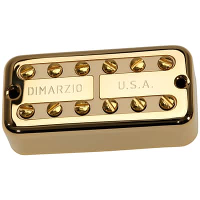 DiMarzio New'Tron Filter'Tron Guitar NECK Pickup - Gold Cover w/ Cream Insert image 2