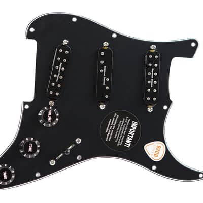 920D Custom Loaded Pickguard Duncan Everything Axe w/ 2 Push/Pulls BK/BK image 1