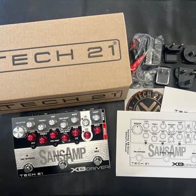 Tech 21 XBDR XB Driver SansAmp bass preamp + DI pedal 2024 - black/silver- New! image 1