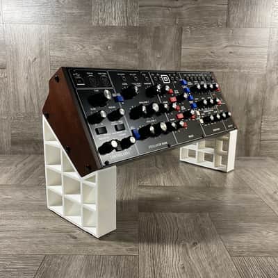 High 40º Universal Stand for Behringer Desktop Modules & Moog 60HP 104HP Eurorack Cases - color WHITE - by KZcraftworks - USA image 2