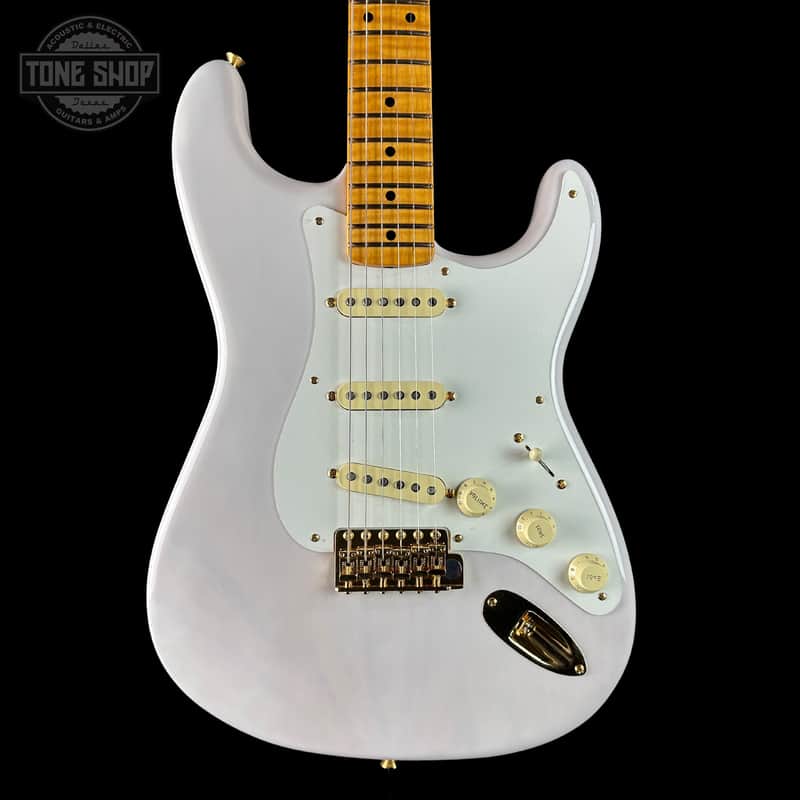 Fender Limited Edition American Vintage II 1957 Stratocaster Flame MP White Blonde w/case image 1