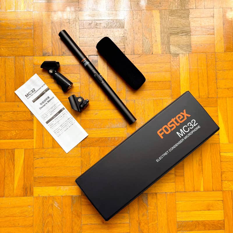 Rare Fostex MC32 Shotgun Electret Condenser Microphone (2011) – Discontinued Model – Original Box, Accessories and Manual! Mint conditions! imagen 1