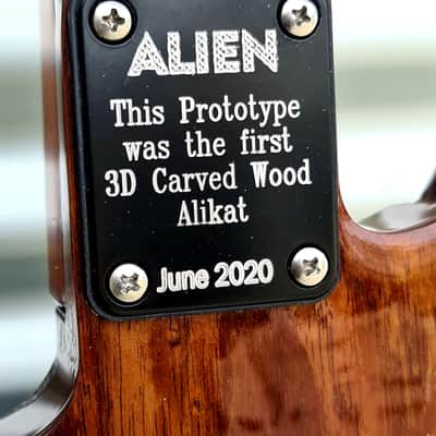 Alikat 3d CNC machined Alien Strat 2020 Tasmanian Oak, laquered image 3