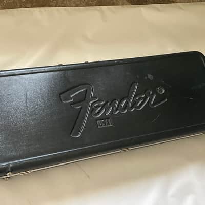 1980's Fender USA Stratocaster Telecaster Black Molded Hardshell Guitar Case & Keys image 1