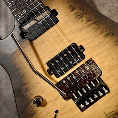 Schecter Left Handed Banshee Mach 6 FR S 2021 Ember Burst Lefty Guitar image 3