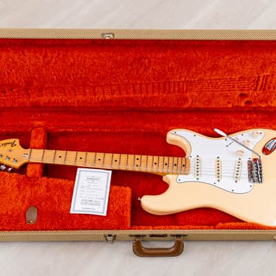 1996 Fender Custom Edition Yngwie Malmsteen Stratocaster ST72-140YM Yellow White w/ Dimarzio, Case & Hangtag, Japan MIJ image 23