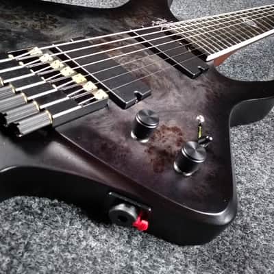 AGUDA Black hole 7 string Trans Black headless guitar image 6
