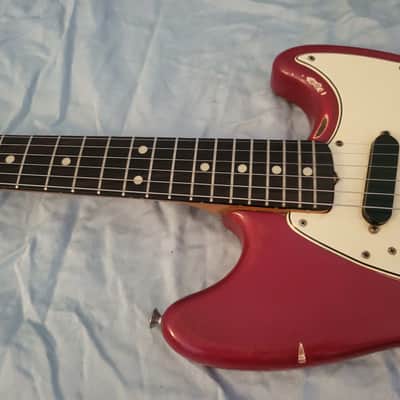 Fender Mustang Guitar with Rosewood Fretboard - 1966 - Dakota Red image 5