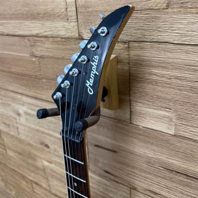 Memphis 302B Strat Style HSS electric guitar 1980's 1990's - Black- 6lbs 11oz image 9