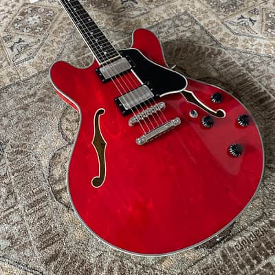 Eastman T386-RD Thinline Electric in Red w/ Hard Case & Free Pro Setup image 3
